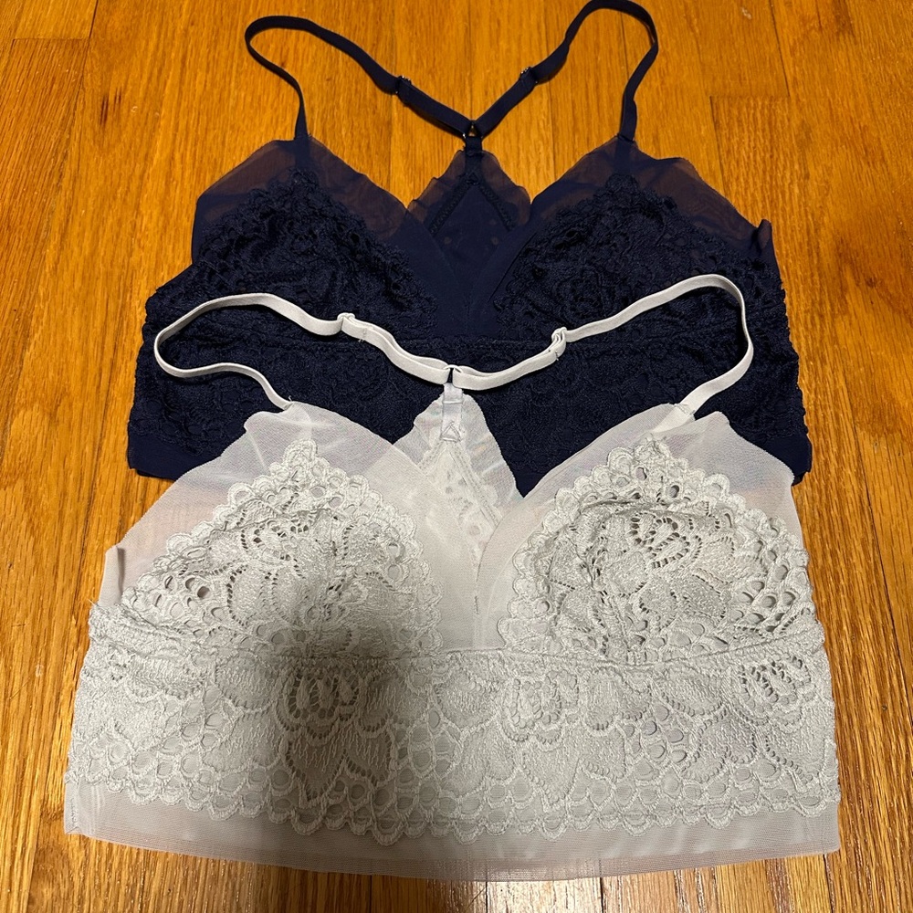 2 Aerie Boho Lace Racerback Bralette